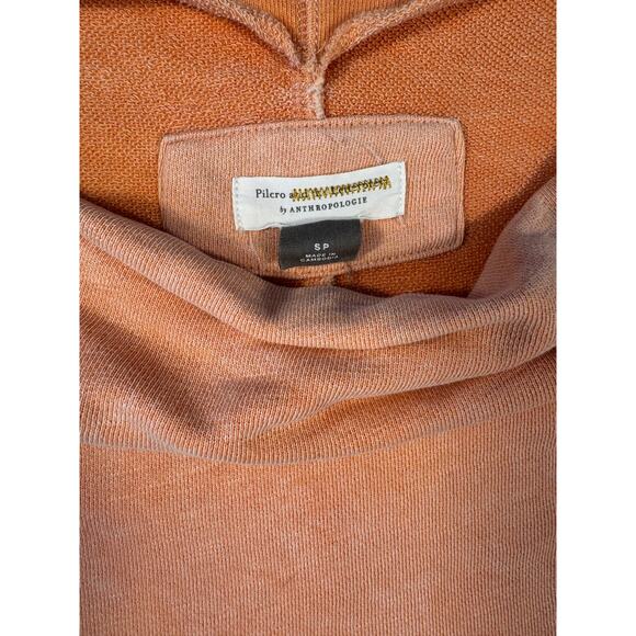 Pilcro Anthropologie Orange Coral Top Cowl Neck Slouchy Long Sweatshirt S M - Picture 6 of 9
